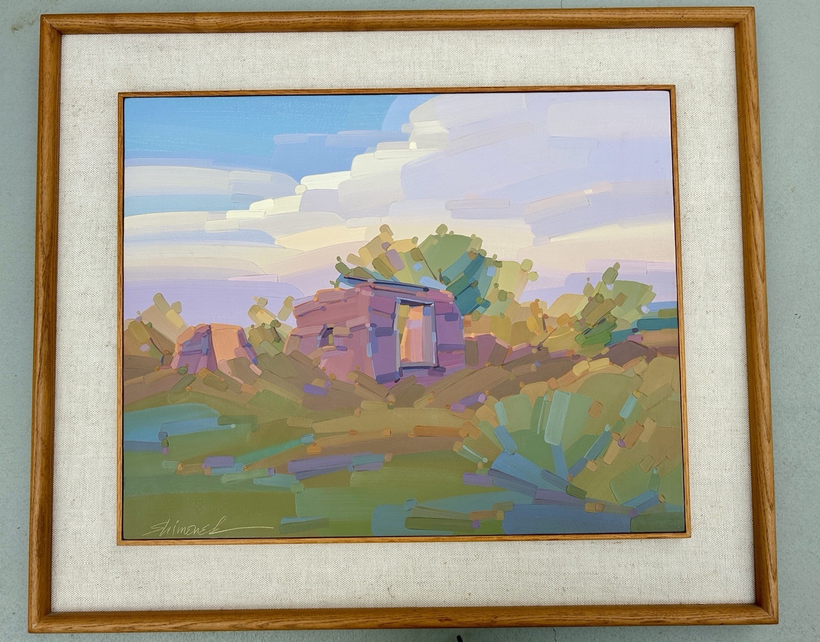 Mick Shimonek Original Oil Painting Doorway Southwest Landscape 25″ x 20″ Framed