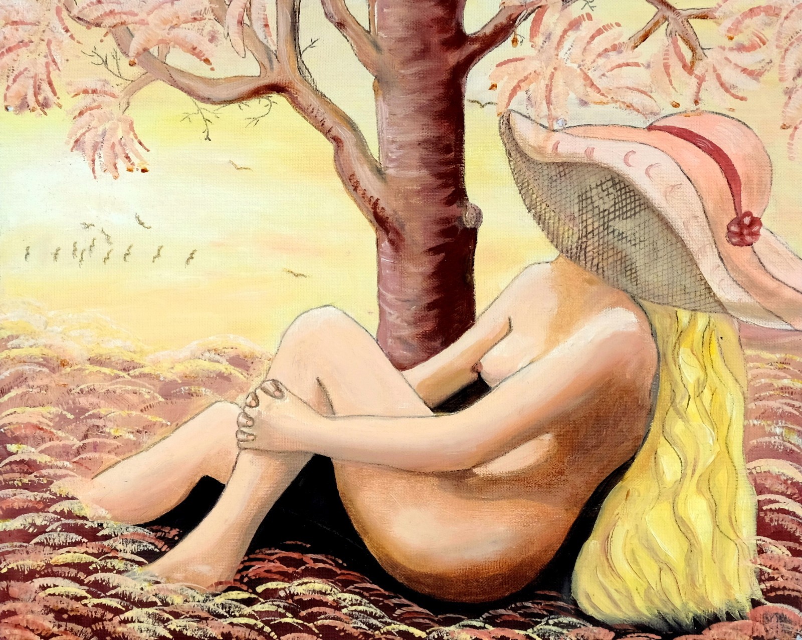 Art, Painting, «Damsel in a hat 7″- Giclee on Canvas 16″x20» LTD Yelena Berzon