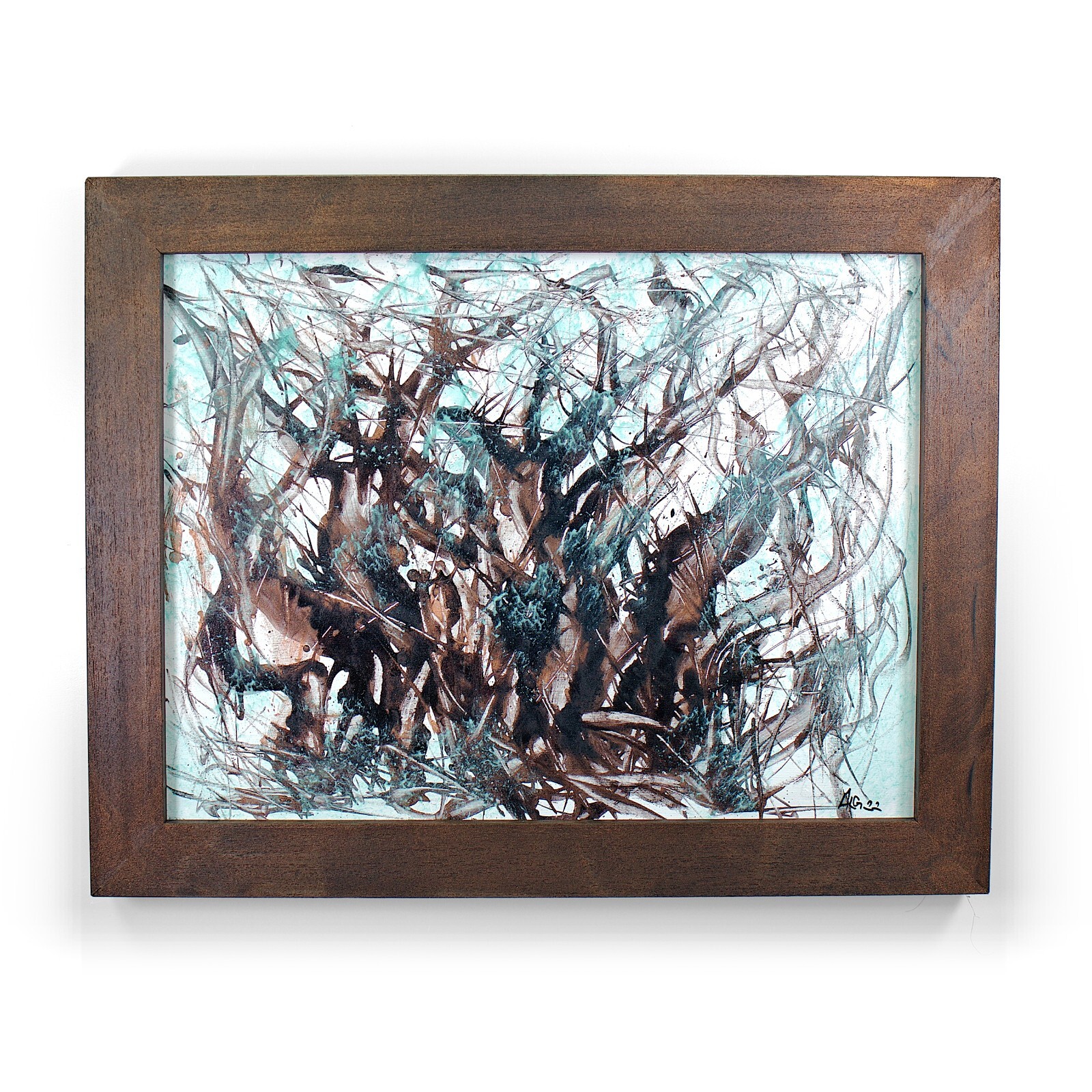 Painting landscape tree group signed unique Prof. em Andreas Loeschner-Gornau