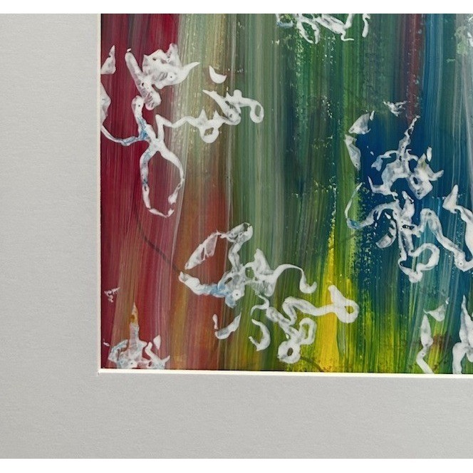 Original 11X14 Abstract Expressionism Wall Art PAPER Titled Colorful Illusions
