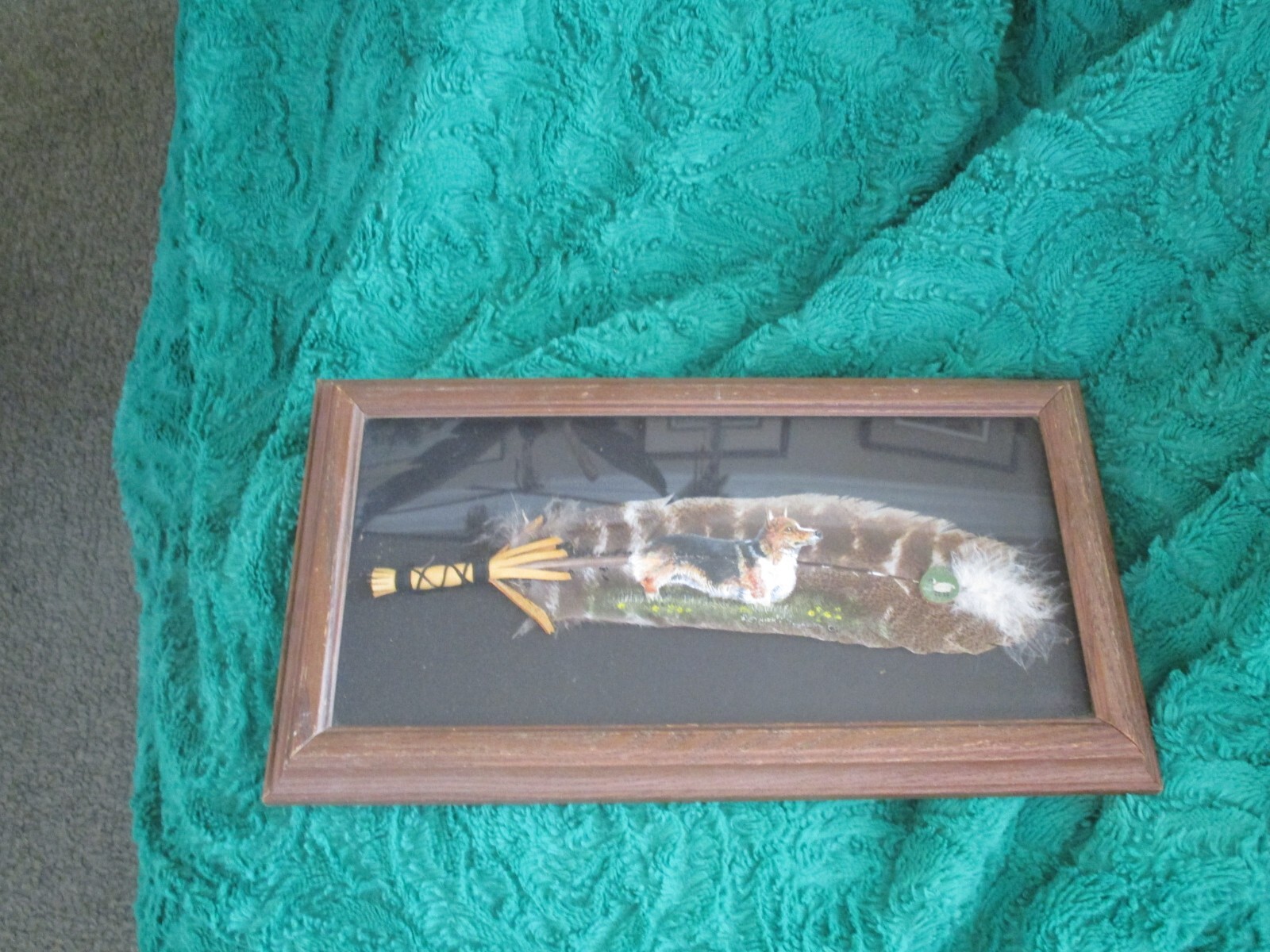 Pembroke Welsh Corgi Hand Painted Feather Artwork – Nikki Tognetti Framed