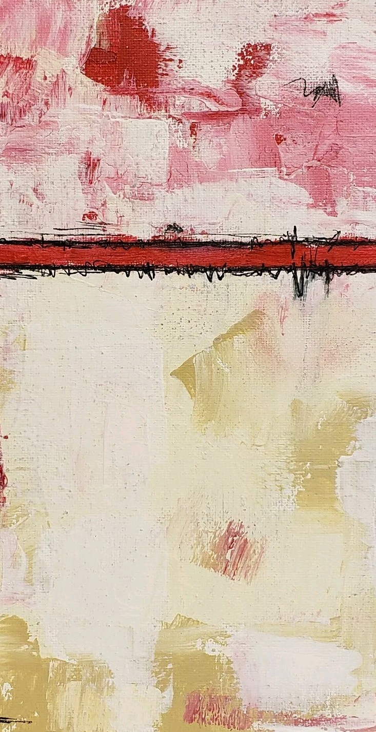 No.645 Original Abstract Modern Minimal Texture Painting By K.A.Davis