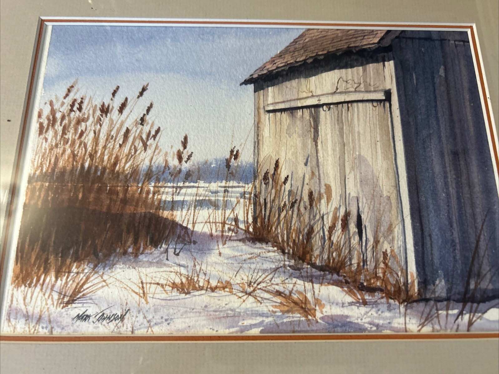 MARK JOHNSON ORIGINAL LANDSCAPEWATER COLOR PAINTING
