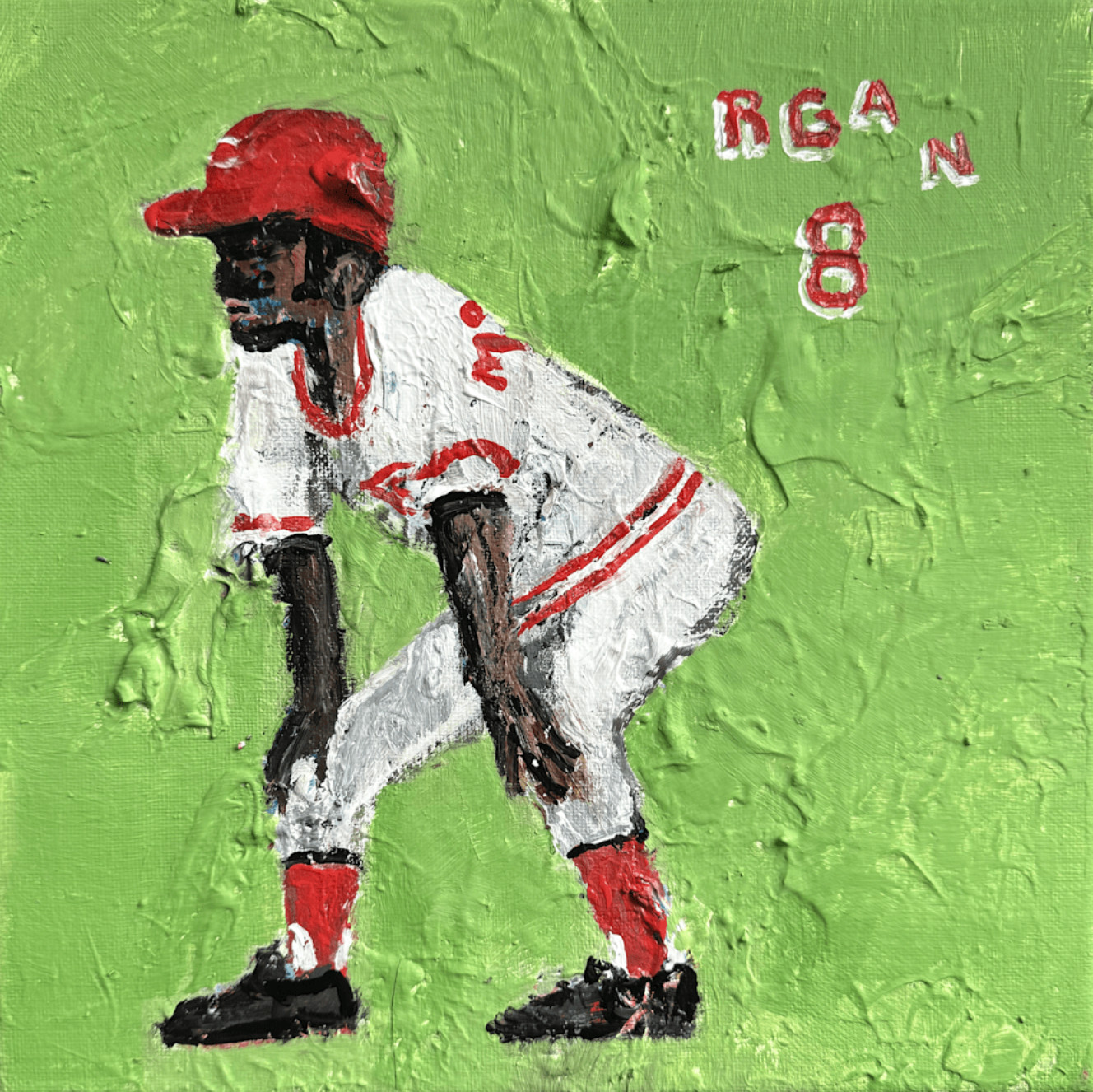 Joe Morgan – Original Acrylic on Canvas 10x10in by Sergio Santos