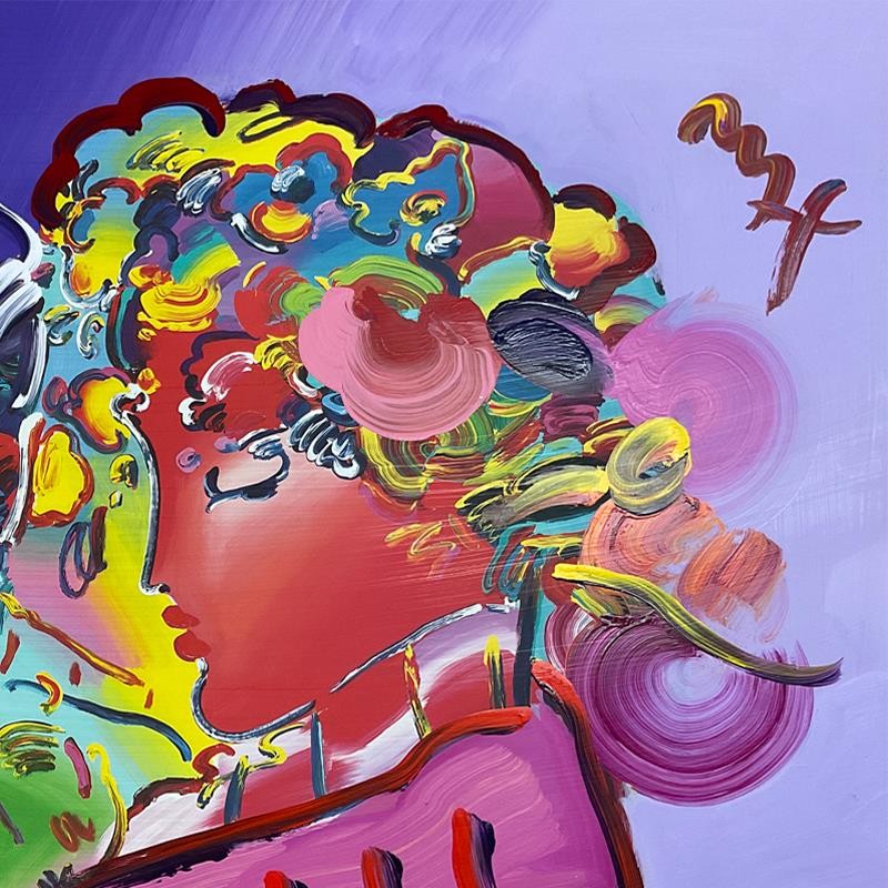 Peter Max «Zero in Love» Framed Acrylic Mixed Media (36.5″ x 48.5″) Hand Signed