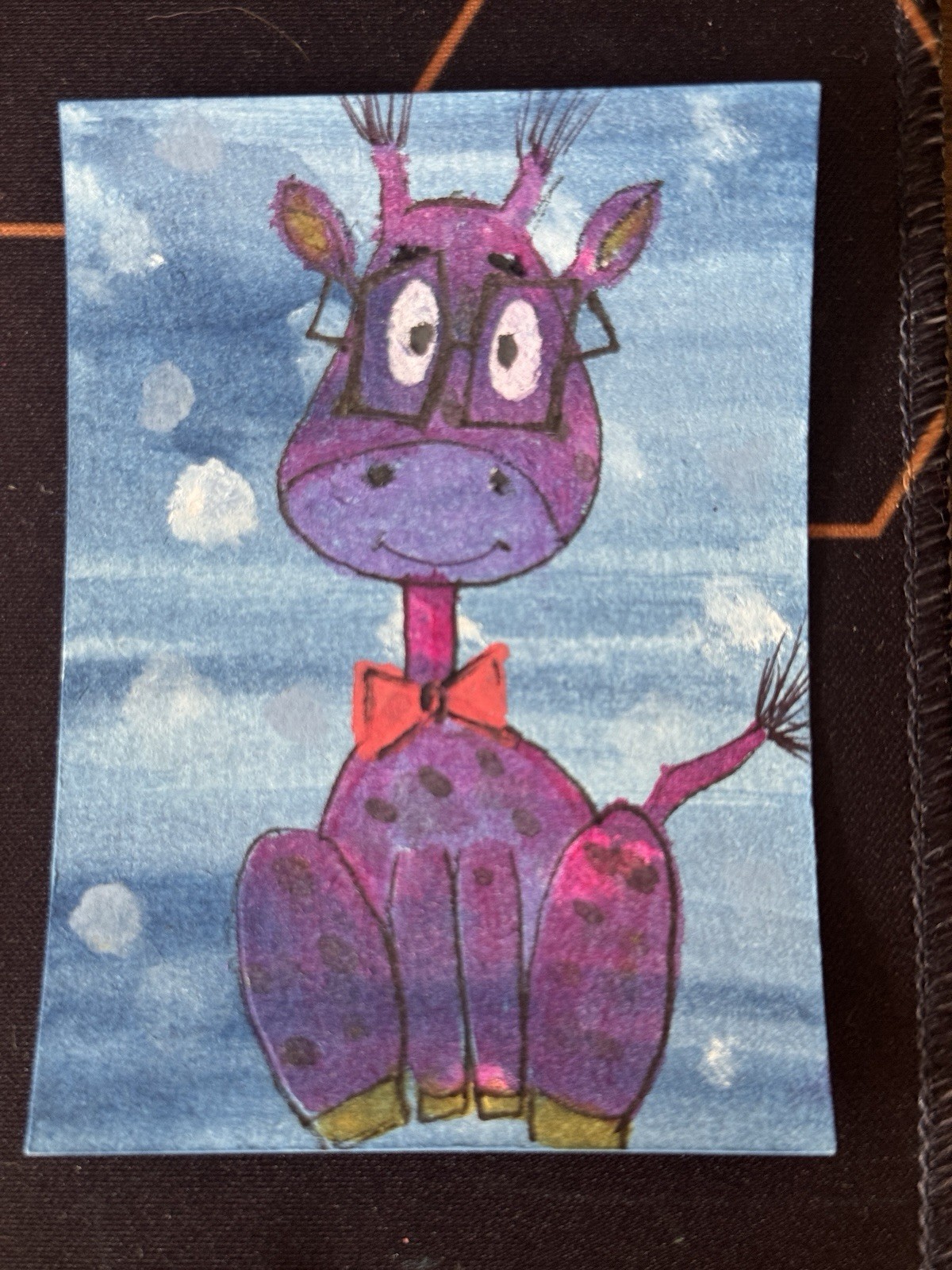 ACEO Original Painting – Giraffe 3/3 – Acrylics by Chaotic Sanity | Sameera