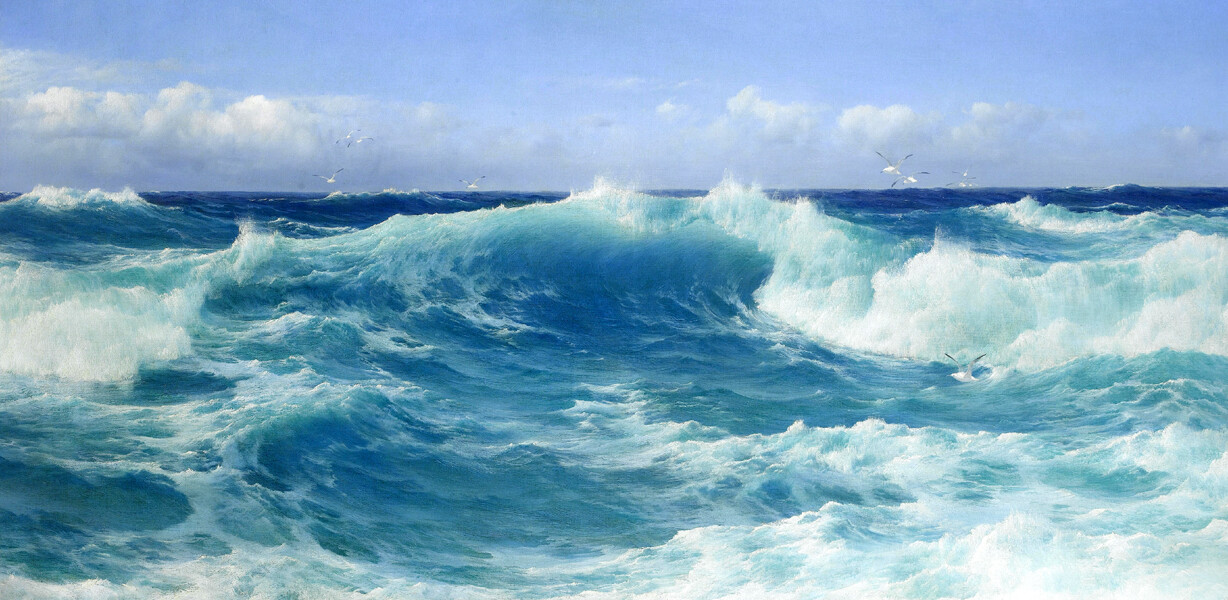 Wave Oil Painting Home decor Giclee Art Printed on canvas fol living room L2492