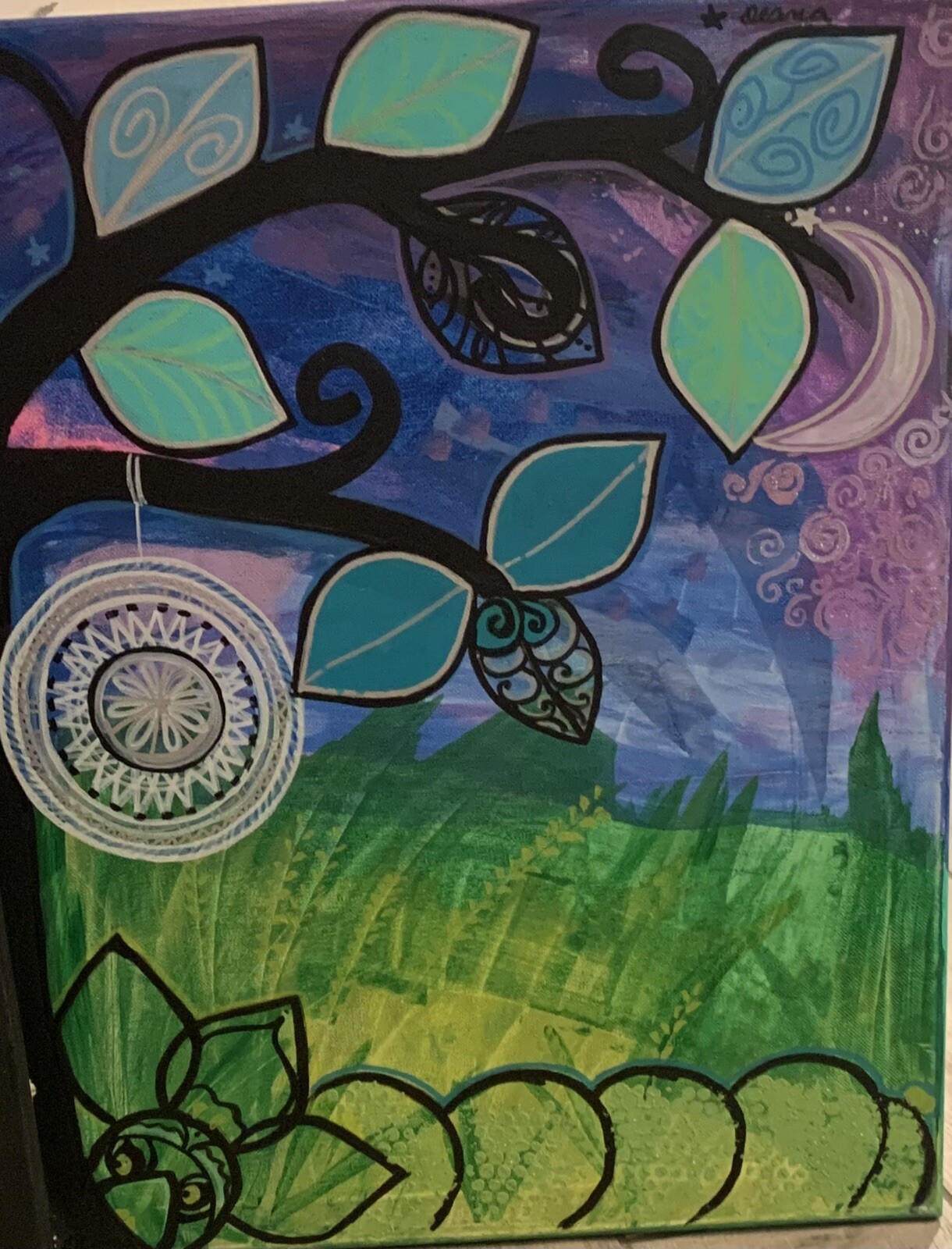 2 Whimsical Dream Forest Creatures Painting Set. 16×20 (2) By Moody Virgo Arts