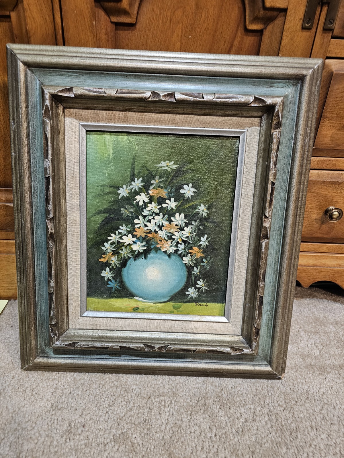 Vintage Heavy Duty Framed Oil Painting