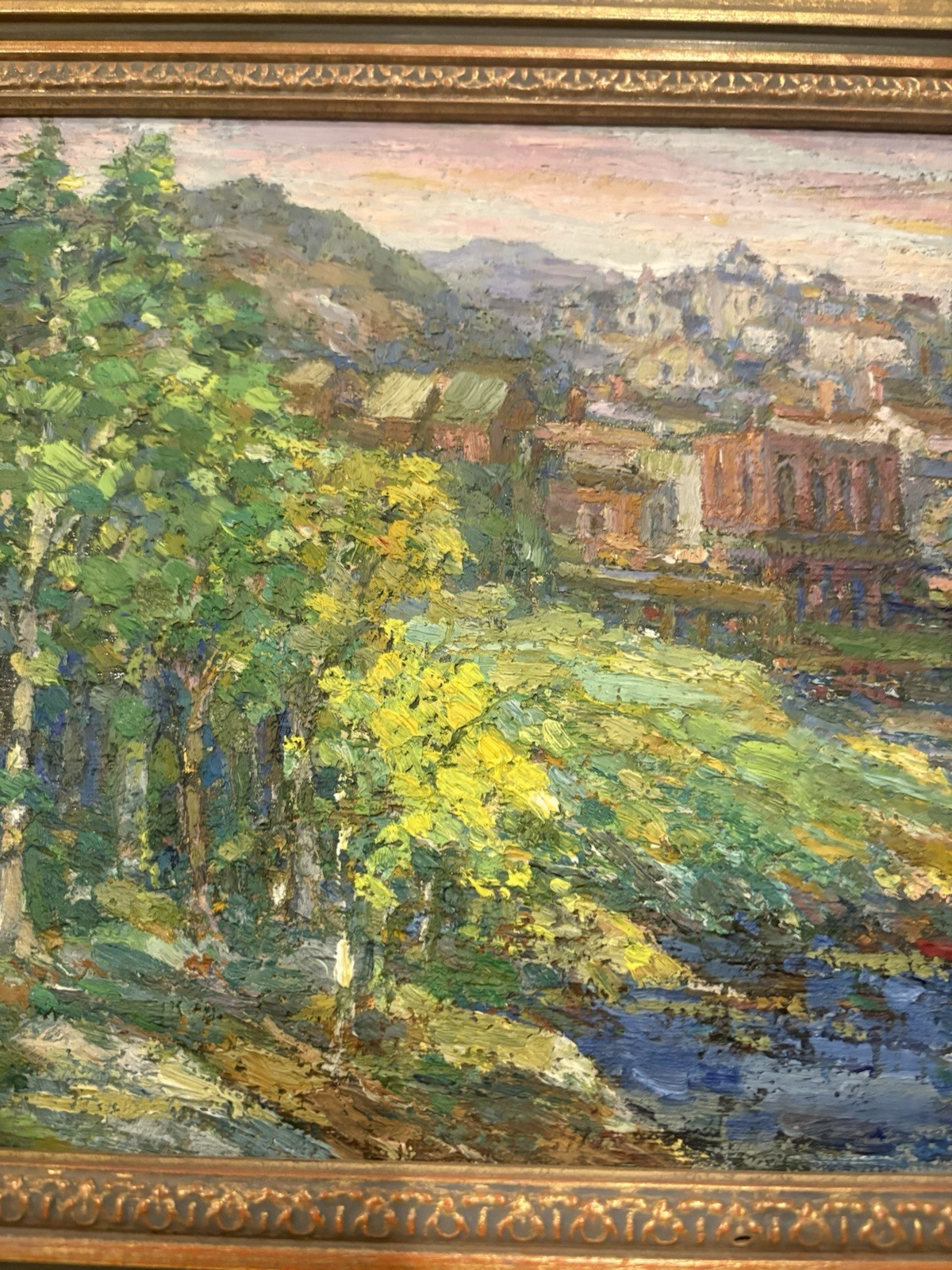 Peter Bela Mayer Oil On Canvas Board Landscape Painting “Afternoon”