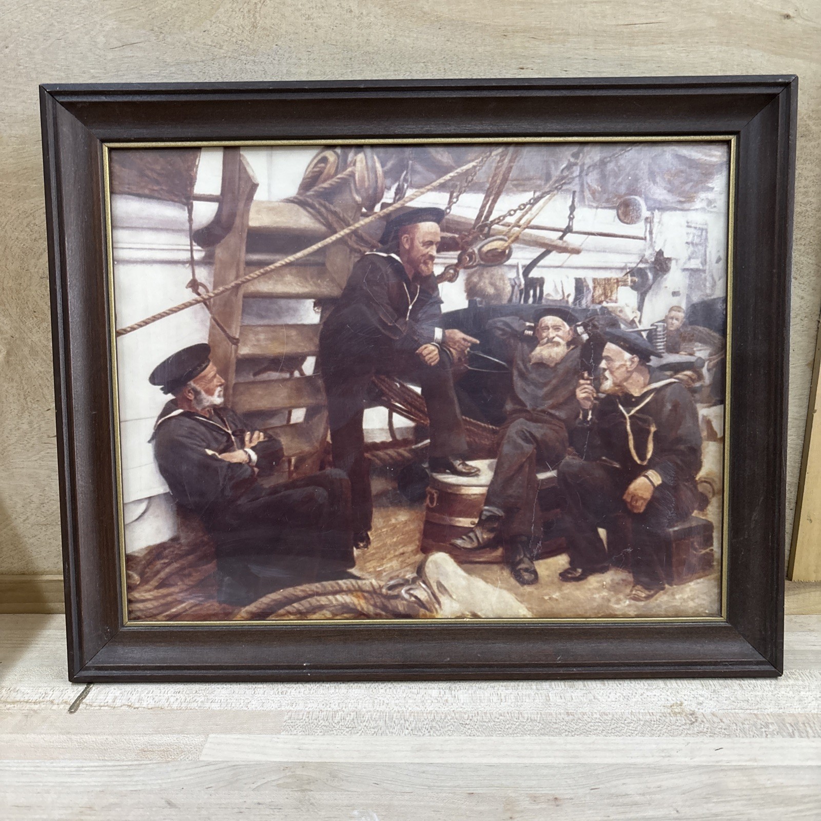 «The Old Navy». Reprint of oil painting by R. F. Zogbaum based on Pic From 1888
