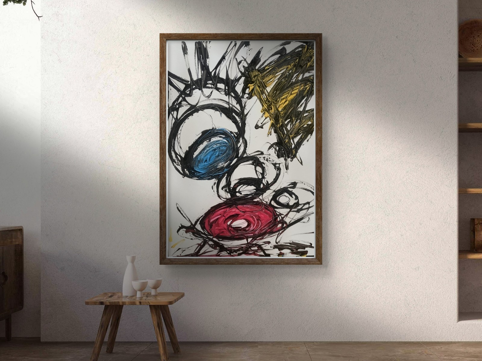 Trey Coppland, Shane Abstract Acrylic Painting, 24+30 in, 2026, Signed