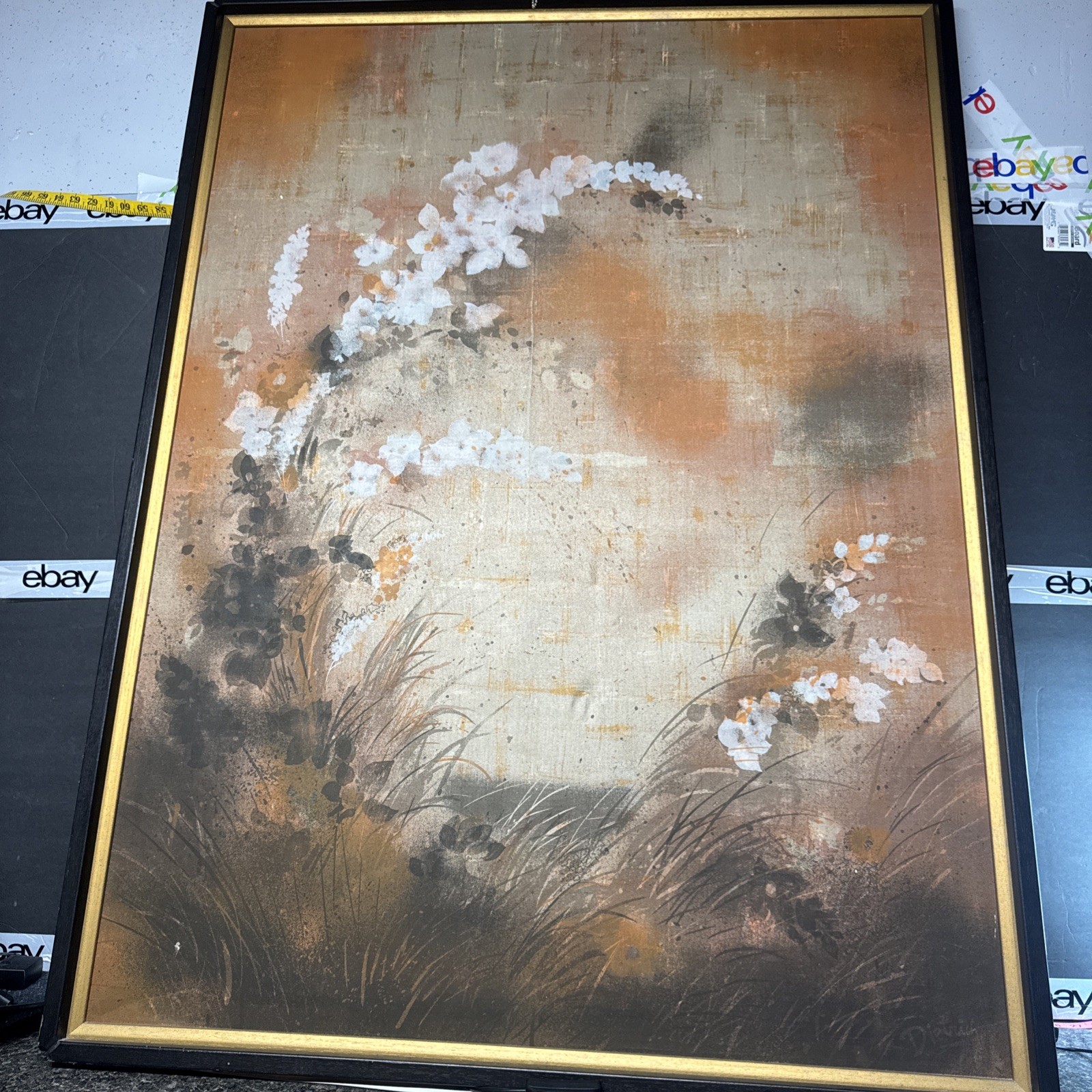 Dietrich Grunewald Serigraph Framed Canvas Huge 51 1/8” By 38 1/4” See Decrip