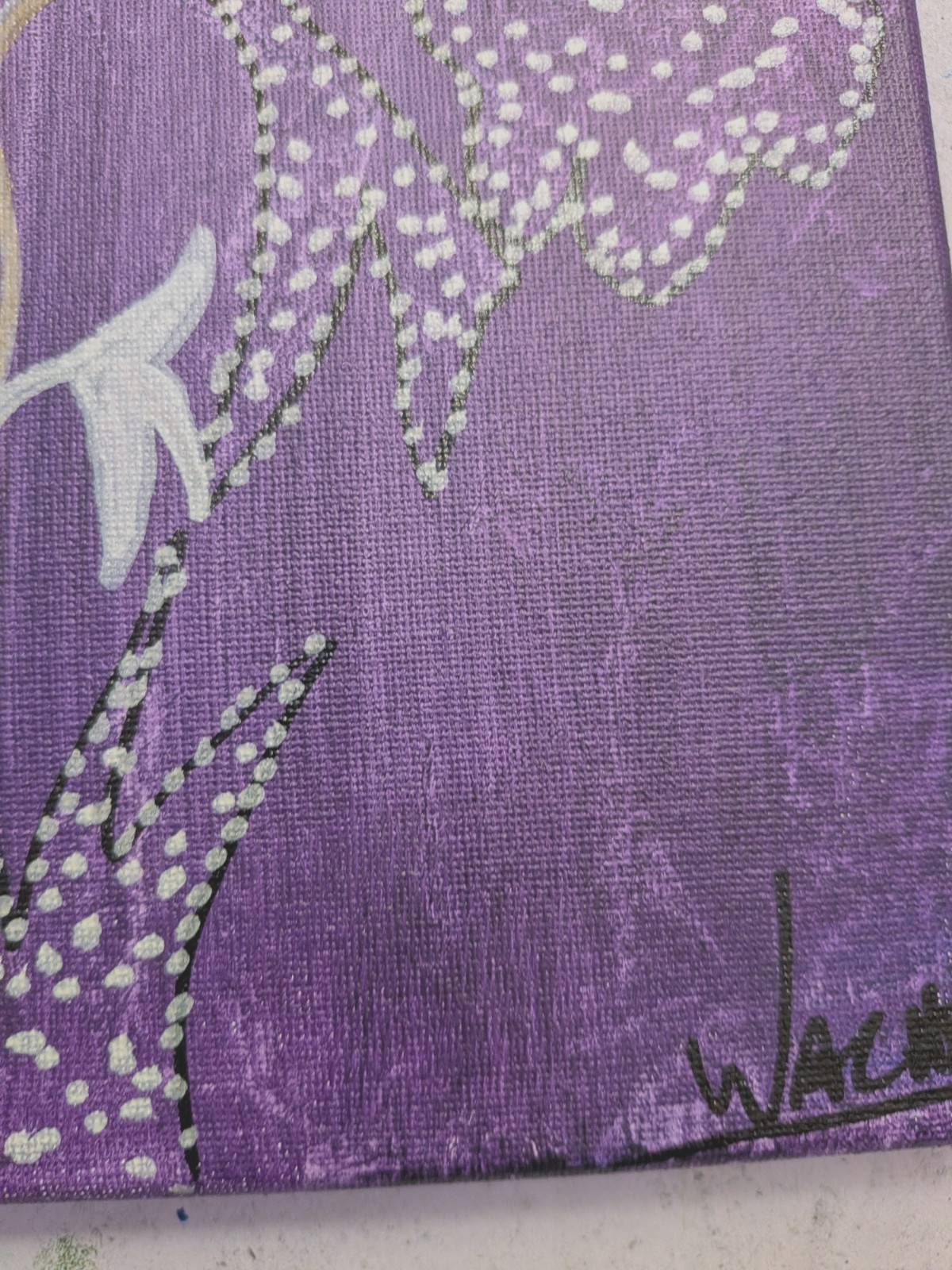 Purple Flowers Original Painting 11×14 Abstract Expressionist Canvas Wachtel