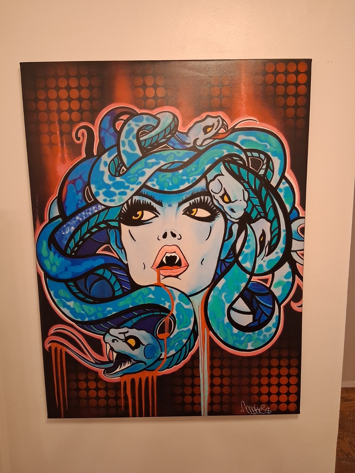Original Medusa Painting – 30 x 40 Inches – Hand Painted Original Canvas