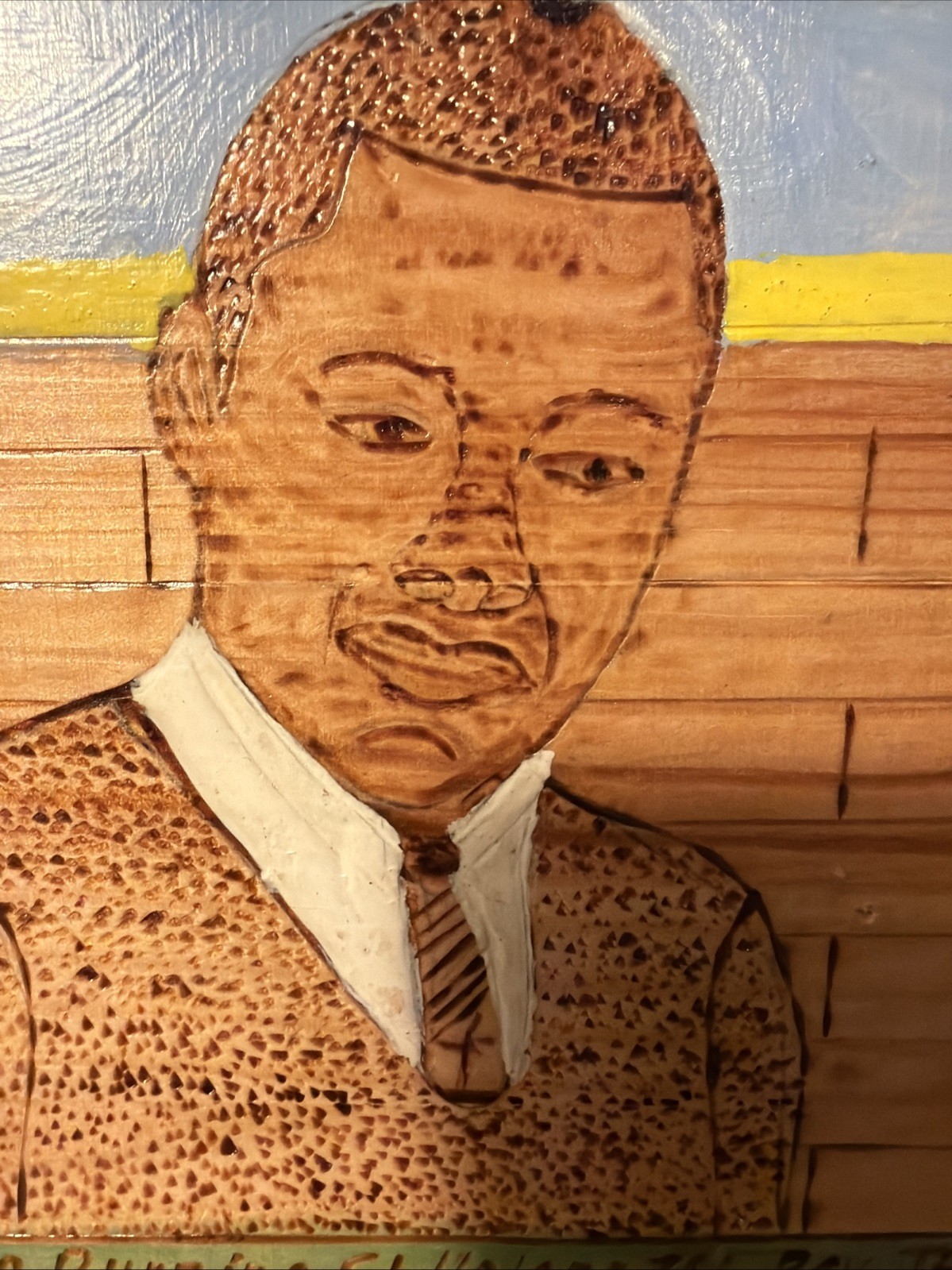 Gullah Folk Art Woodburning Reverend J F Simmons “Saint Helena High School”