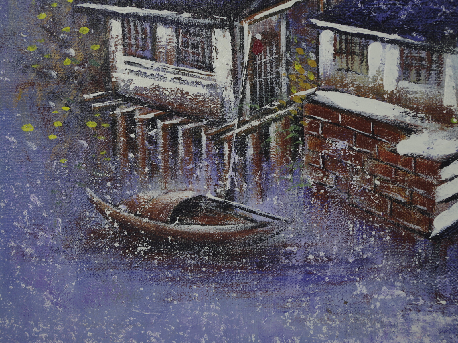 Single-piece Work Original Oil Painting Canvas Singed Customized House 36*40cm