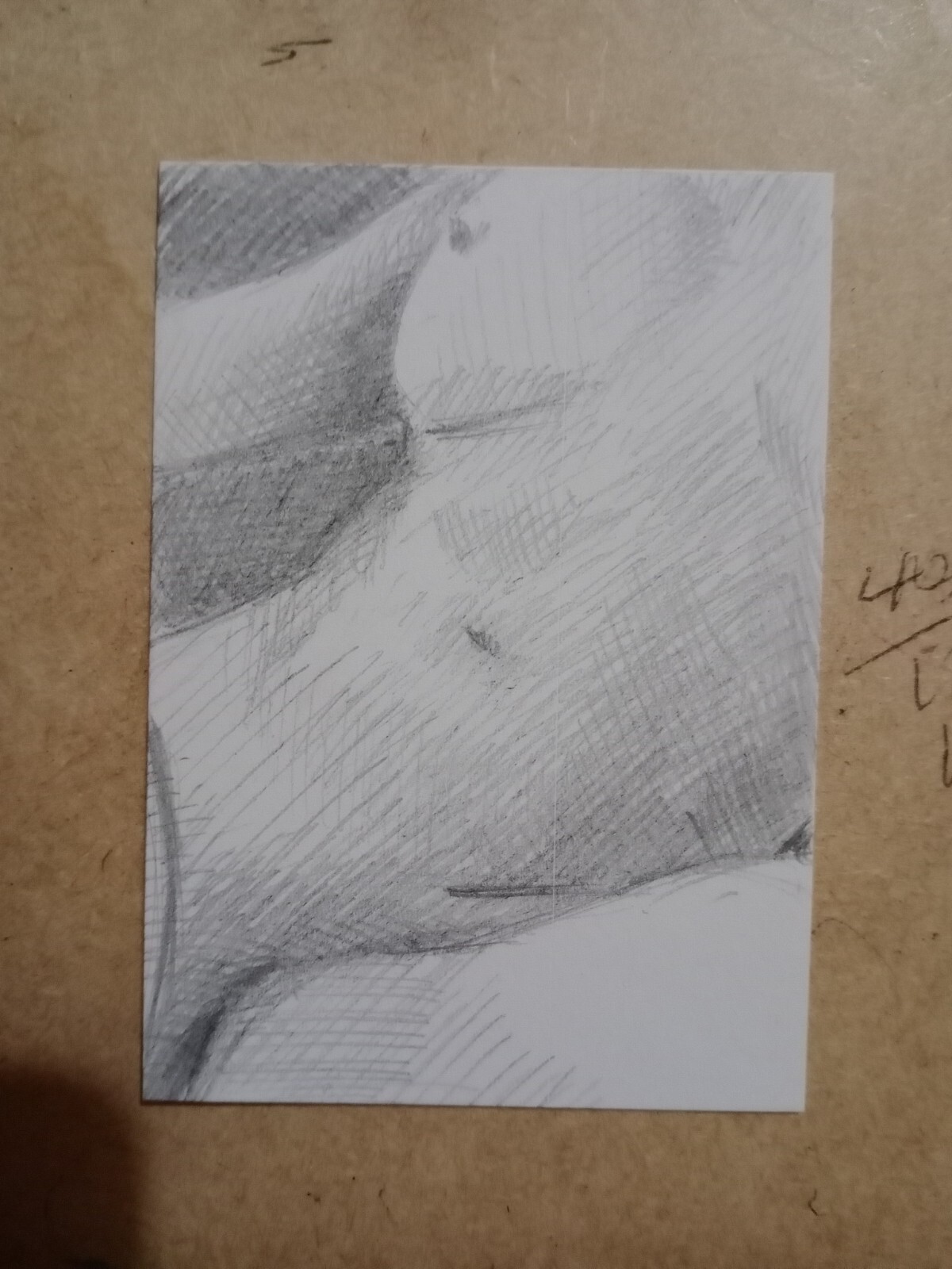 Female Nude ACEO Art Sketch 2.5″x3.5 Risque ATC