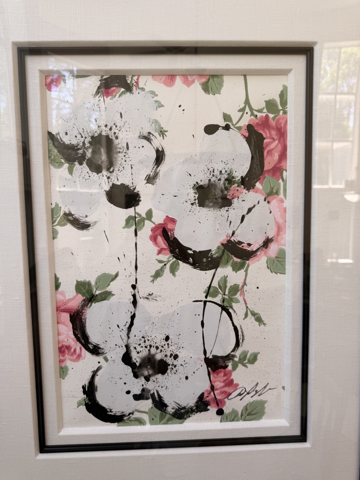 Dominic Pangborn «Flowers on Flowers» Original Enamel Signed COA