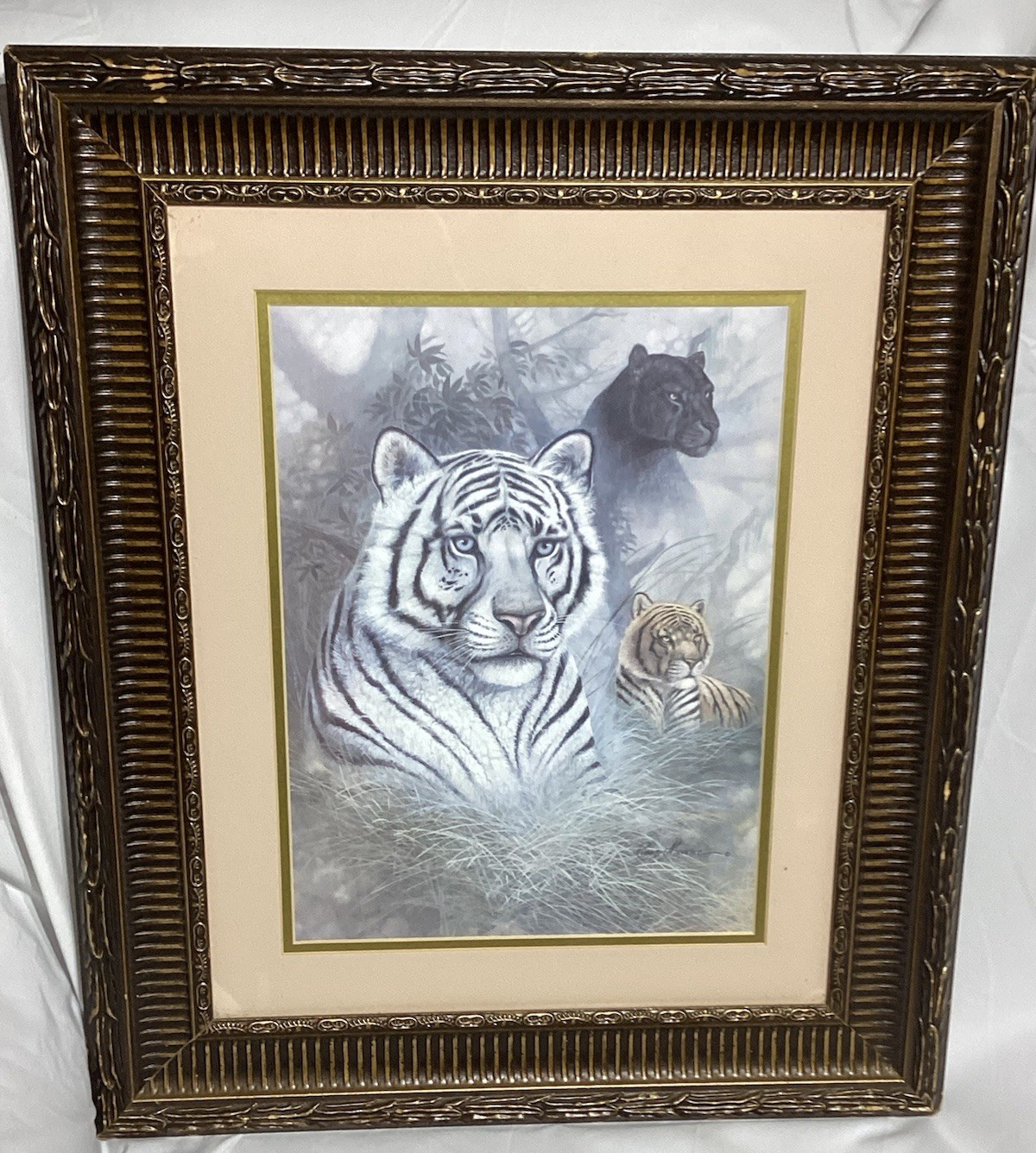 RUANE MANNING «SERENGETI PREDATOR» LITHOGRAPH ON CANVAS 16″ x 20″