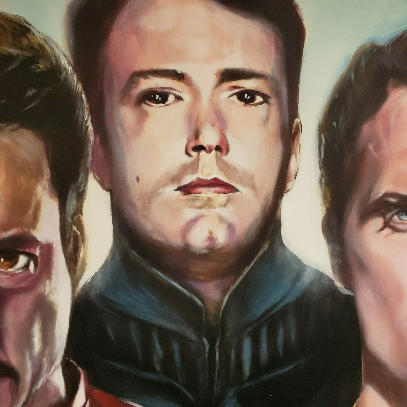 Robert Downey Jr. Ben Afleck Henry Cavill Andrew Garfield Oil Painting Don Hall
