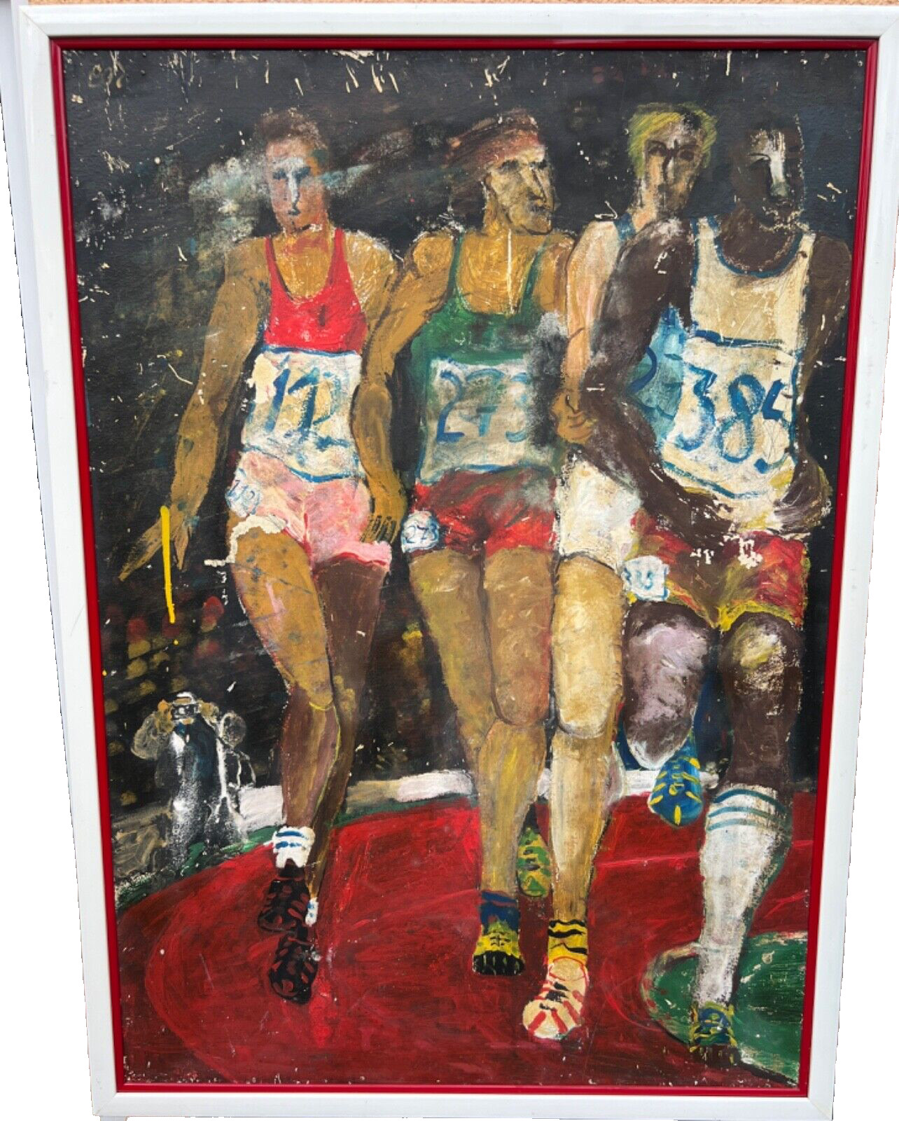 The Runners 1984 Los Angeles Olympics L. A. Oil/Wood Sports & Arts Athletics