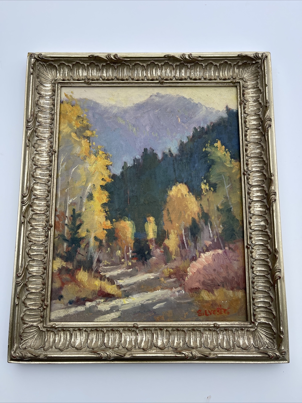 Listed Artist Landscape Painting Silvio Silvestri MASTERFUL Impressionist 14″