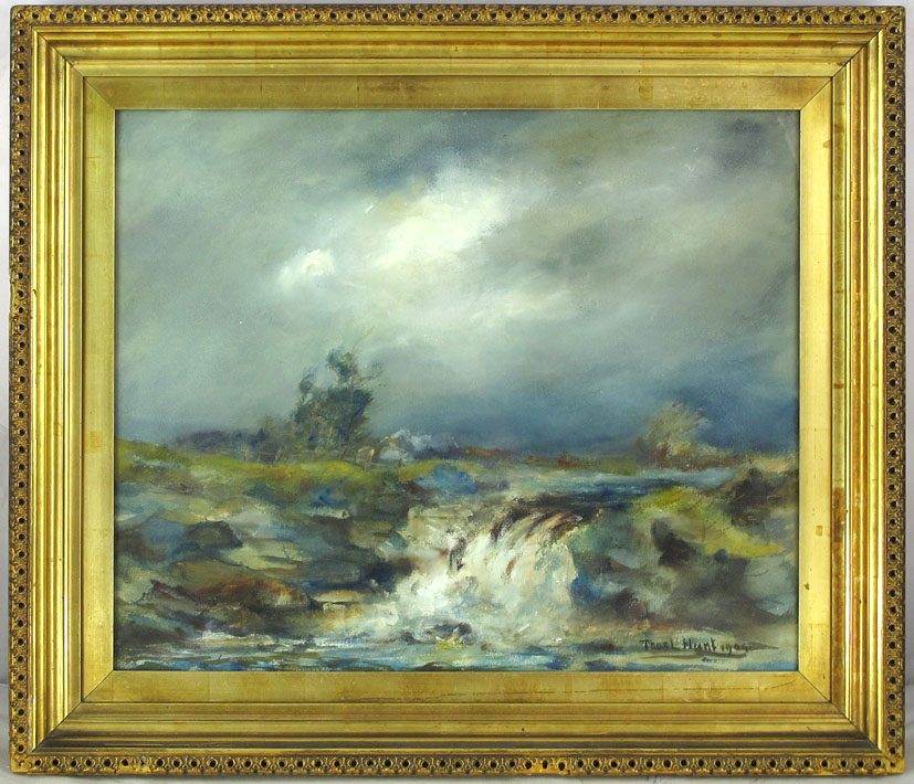 Thomas Lorraine Hunt (1882-1938) Canadian American Lake Erie Coast Landscape