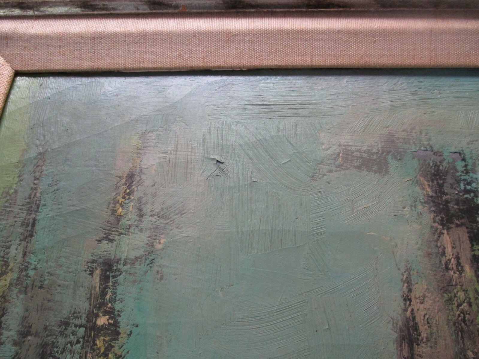 NEW YORK PAINTING VINTAGE EXPRESSIONIST ABSTRACT NON OBJECTIVE 1950’S MODERNIST