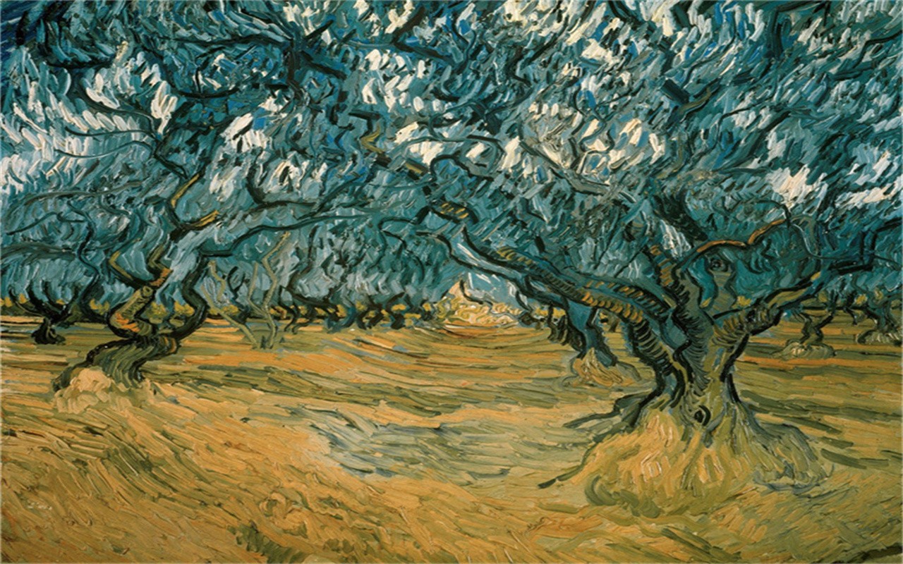 Hand-painted Oil Painting Vincent van Gogh Olive Trees3