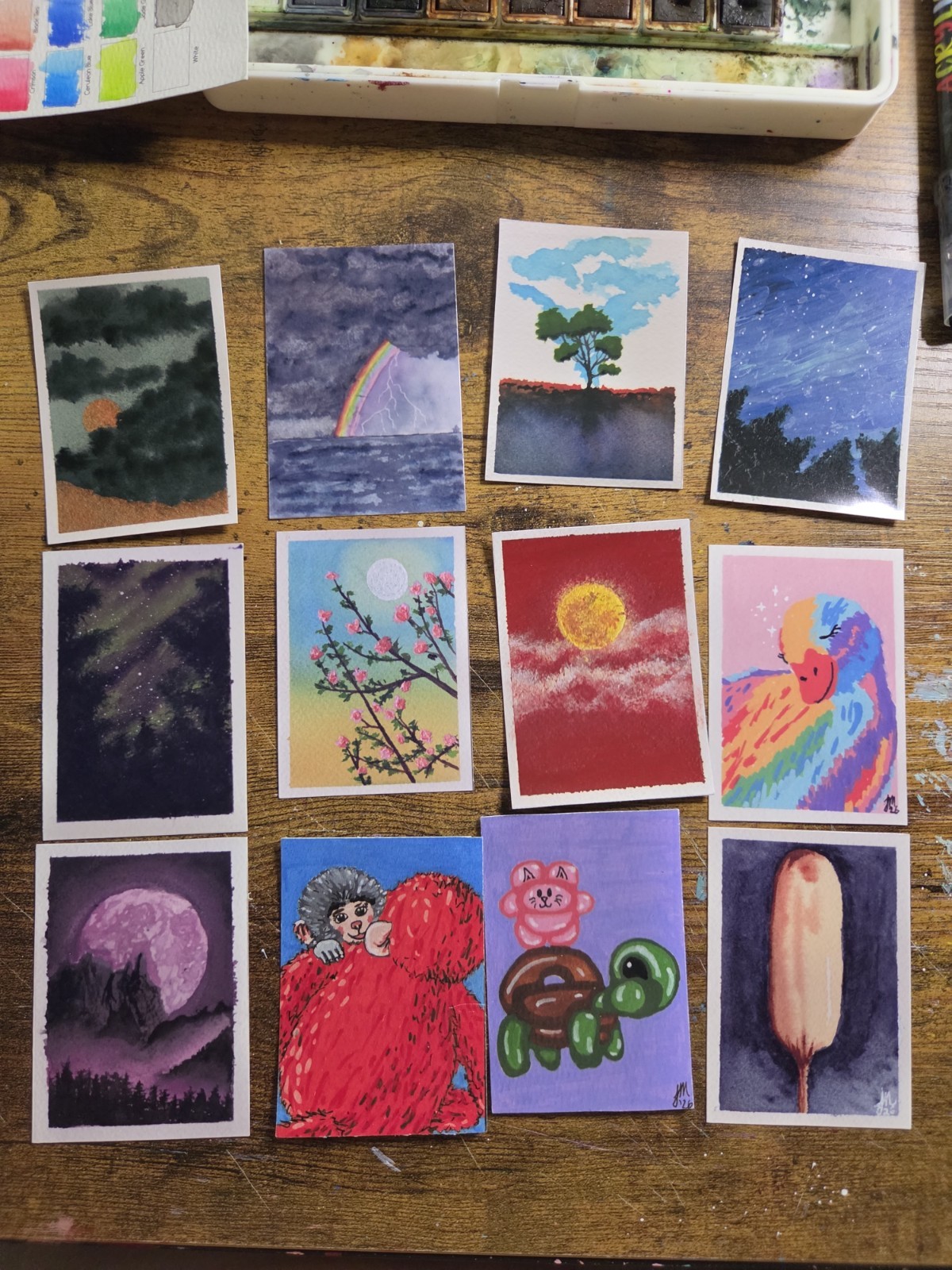 ACEO Mystery Misprints of my Original paintings UPDATED PHOTOS