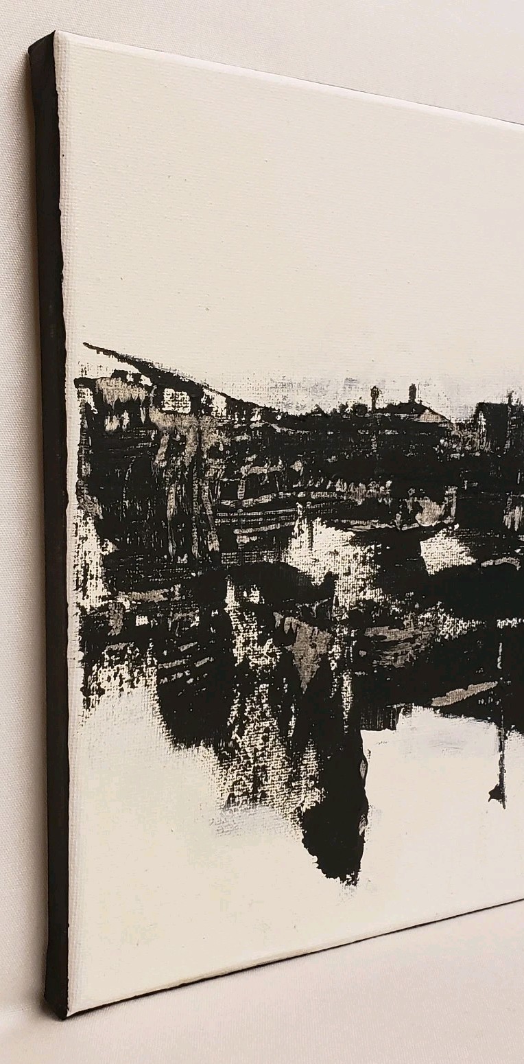 Minimal Abstract Landscape Painting Original Canvas No.667 K.A. Davis