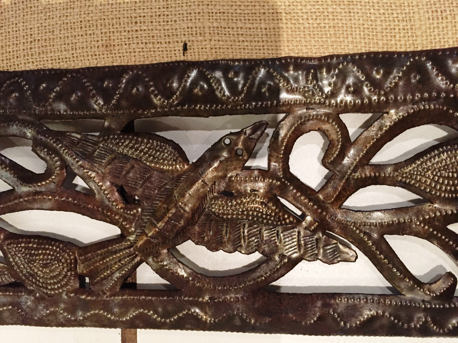 Jean Baptiste Jean Joseph beaded abstract Tapestry in a Garry Pierre Frame