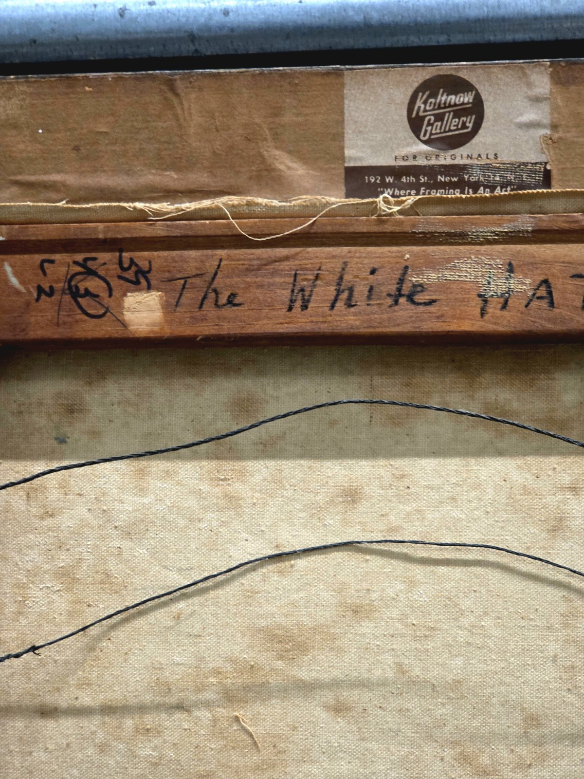 George Speck, United States 20th Century, The White Hat Abstract painting