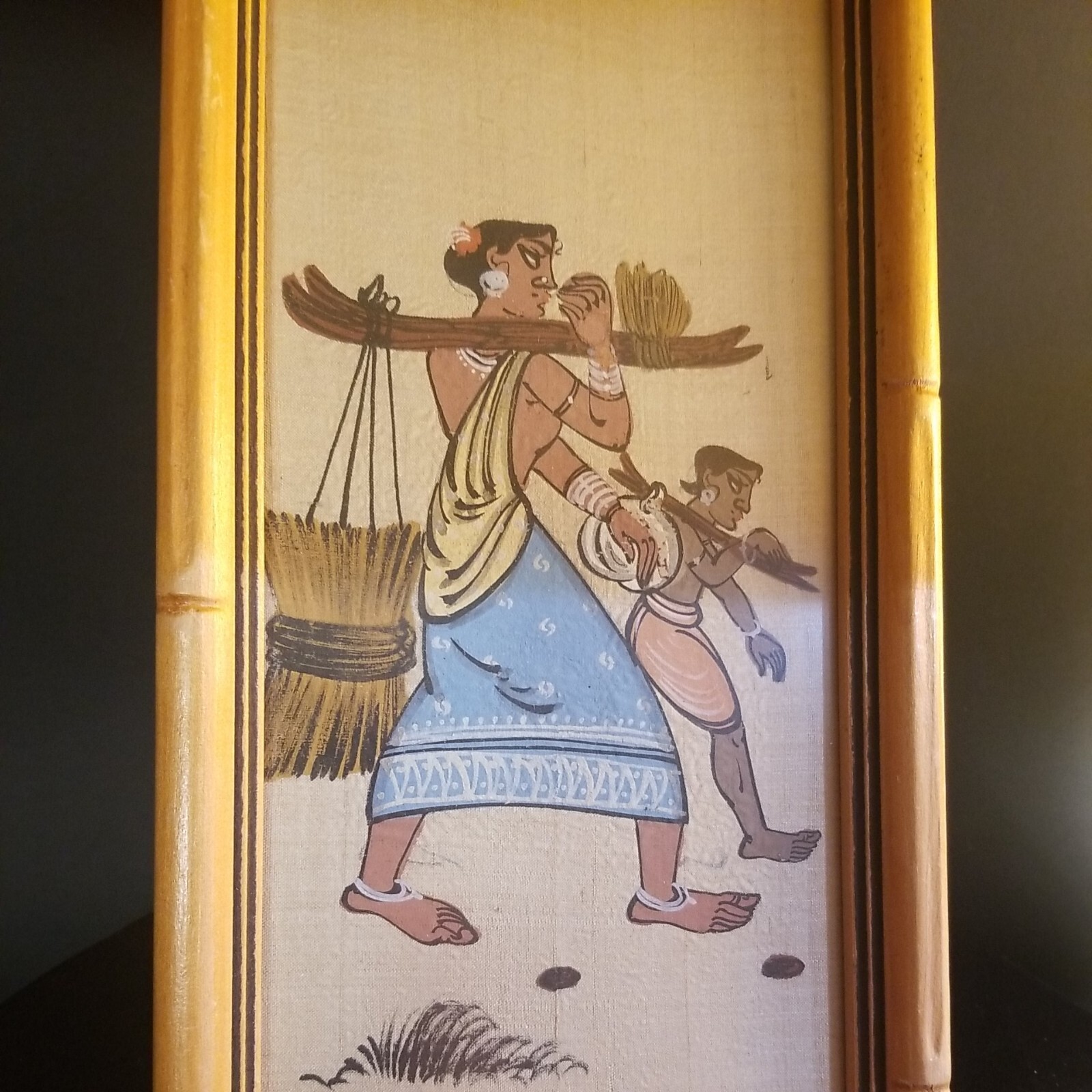 Polynesian, Native Hand Painted painting on Linen Artwork Acrylic?Oil? Unique