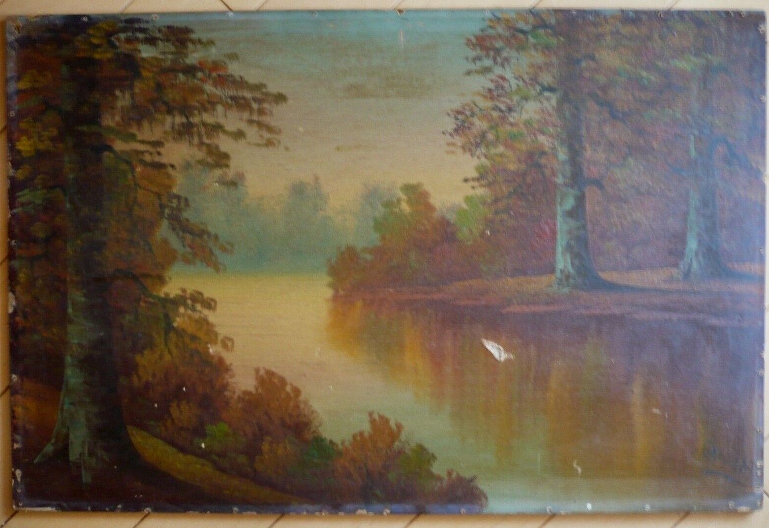 GRAHAM ANTIQUE OIL PAINTING SIGNED OLD OIL IMPRESSIONIST SPEED PAINTER LANDSCAPE