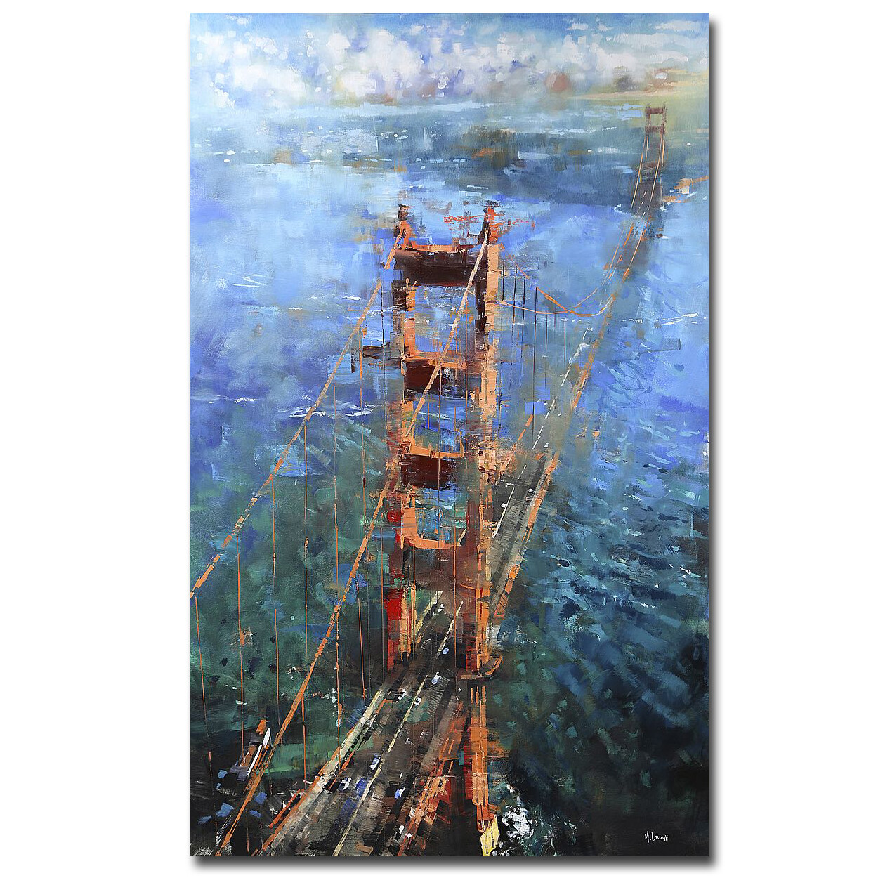 Golden Gate Sun by Mark Lague Gallery-Wrapped Canvas Giclee Art (26 in x 16 in)