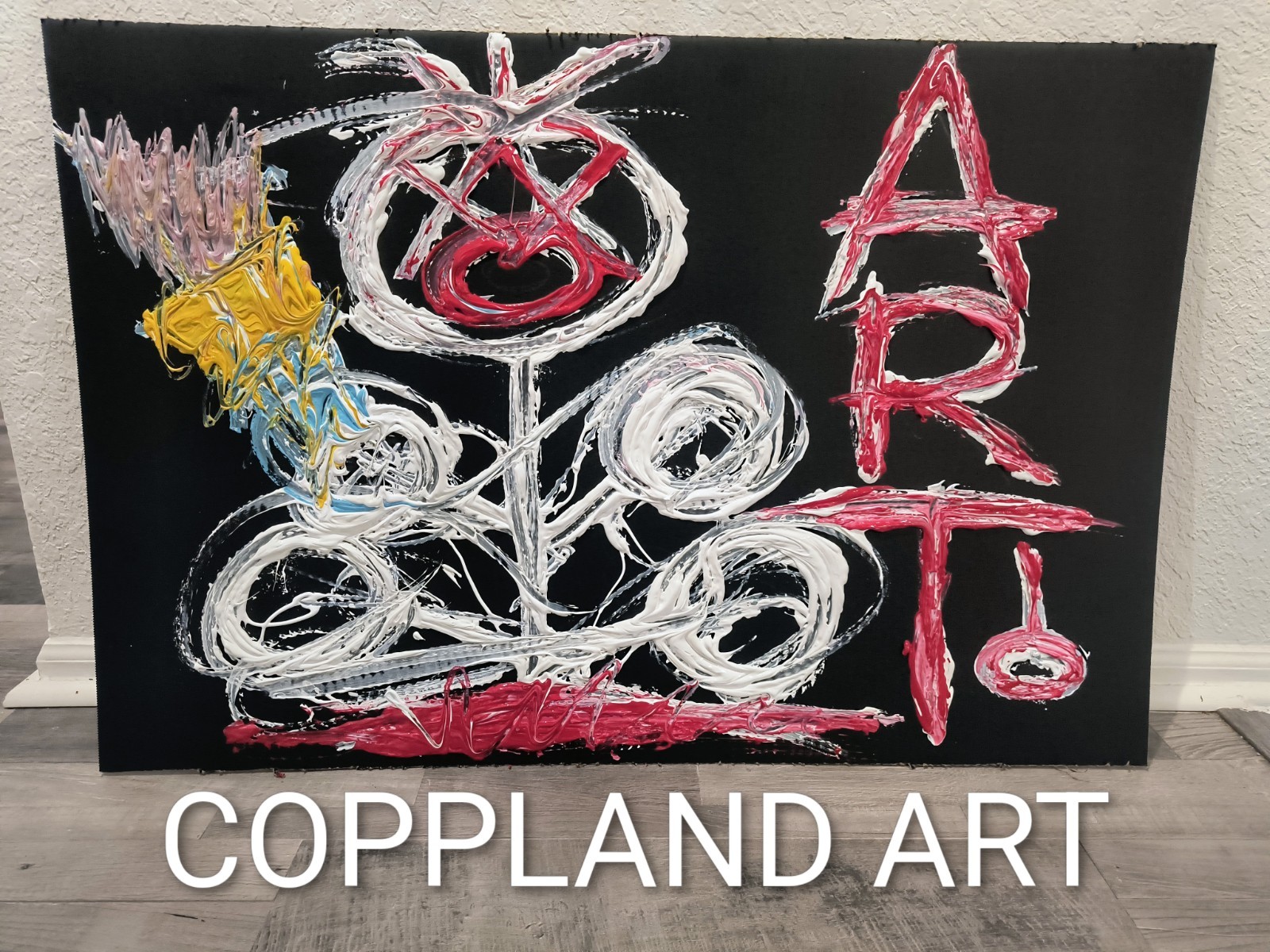 Trey Coppland, ART 101 Abstract Figure Acrylic, 24+36 in, 2026, Signed