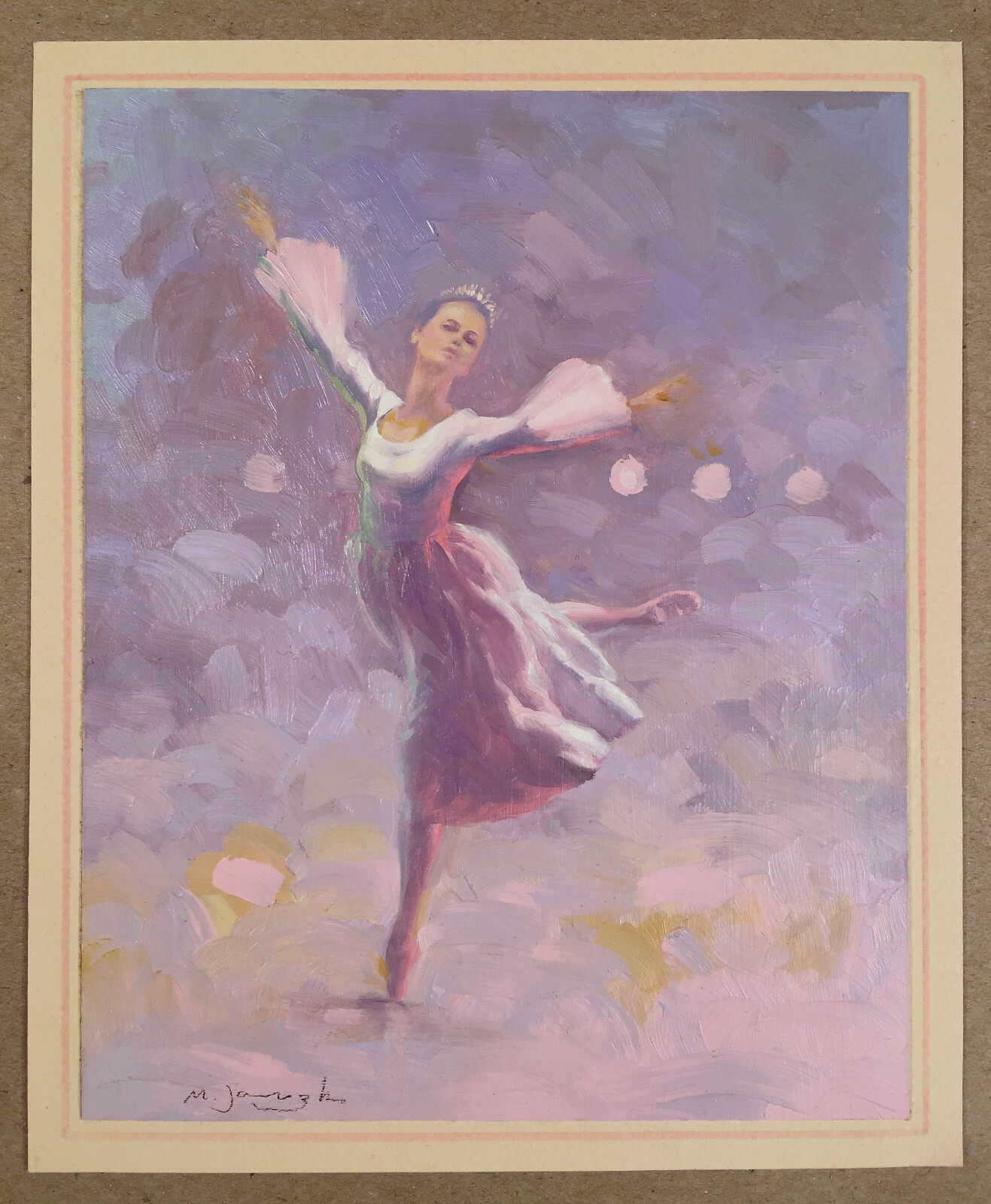 Michael Jaroszko Illustration Art Painting Ballerina Ballet Dancer Woman Dress