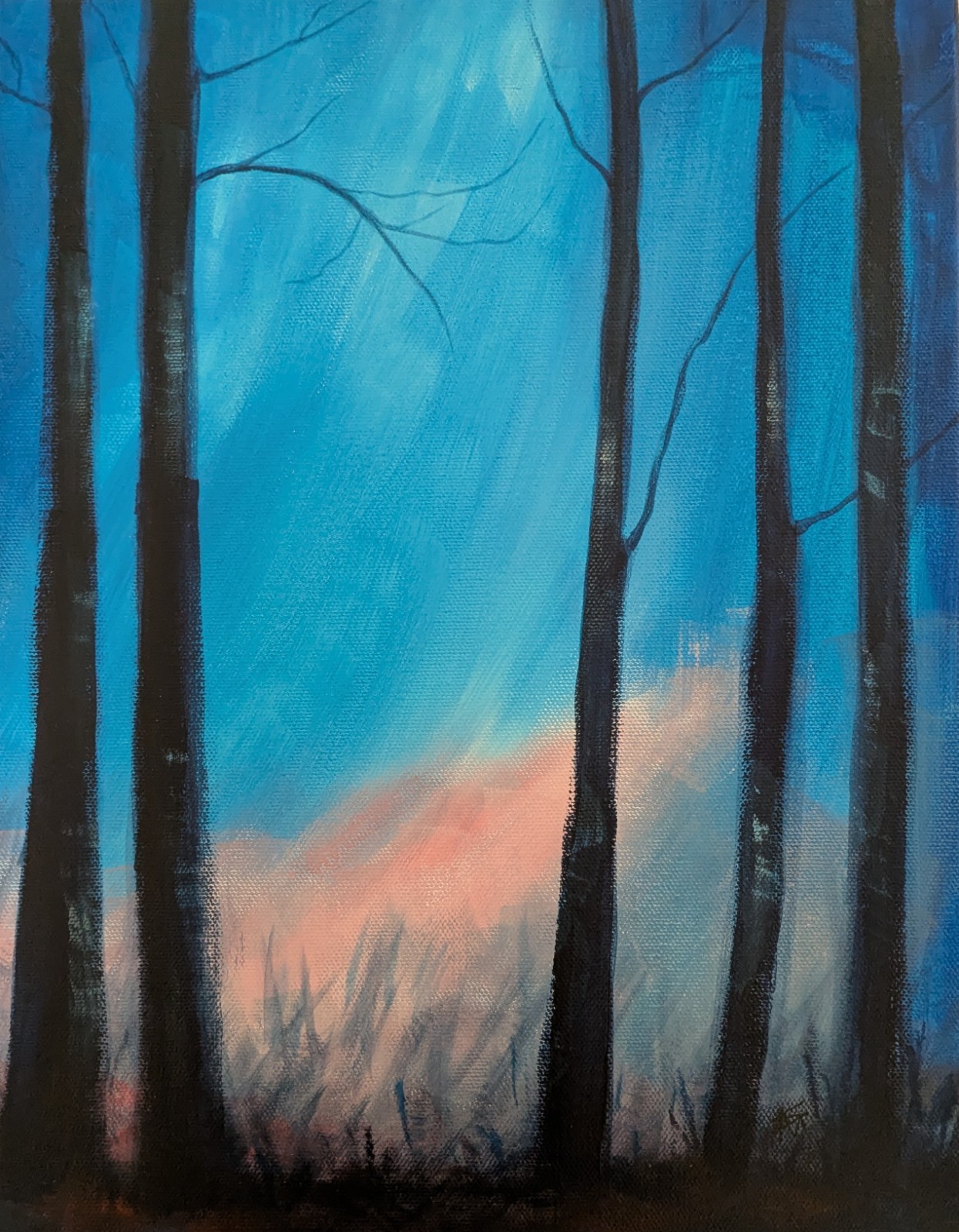 Landscape Tree Painting Original Abstract Nature Modern Art By Samantha McLean