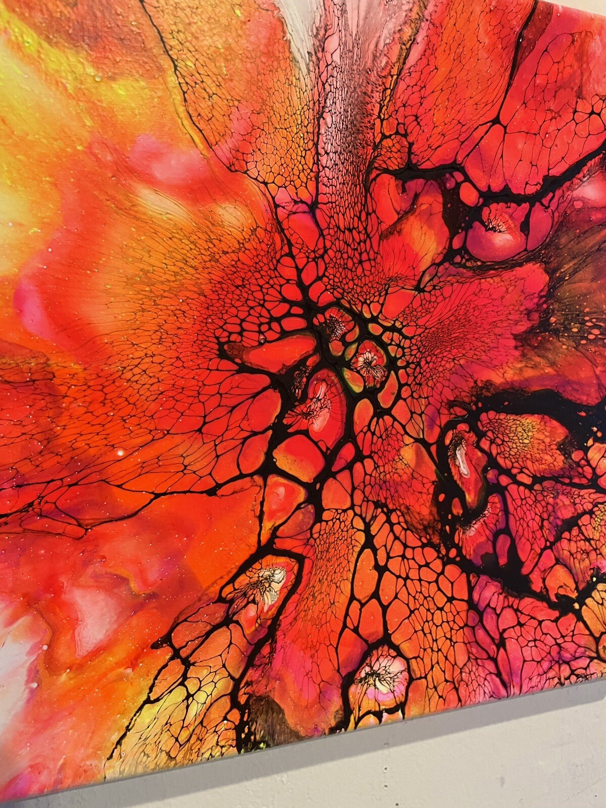 Acrylic Florescent Blacklight Painting/Fluid Acrylic/12 X 12