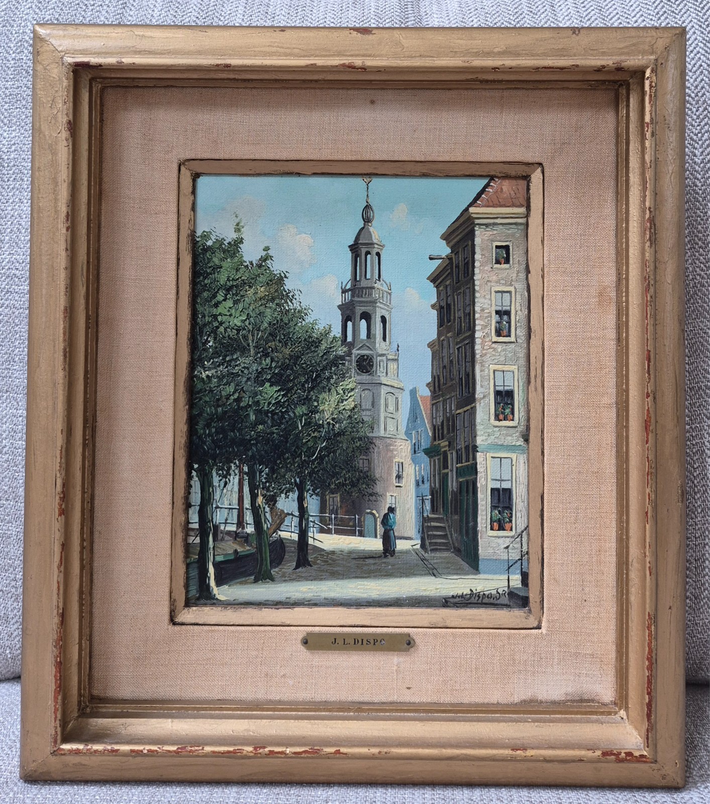 Jacobus Lambertus Dispo SR (1890-1964) Dutch Old Amsterdam oil painting original