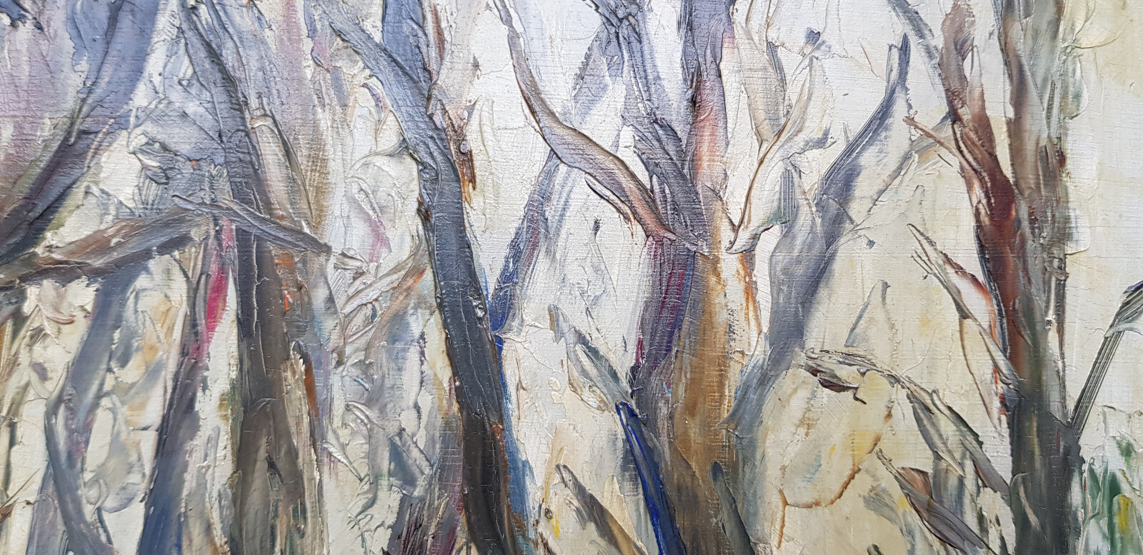 Abstract oil painting artwork with frame picture painting oil painting forest