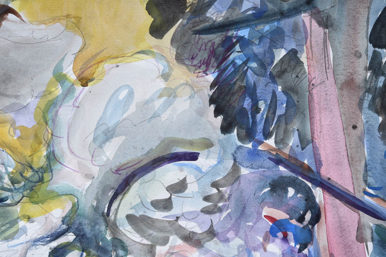 Peter Berndt 1937-2021 Berlin / Aquarell 1988 «Märkischer Kiefernwald» Havel