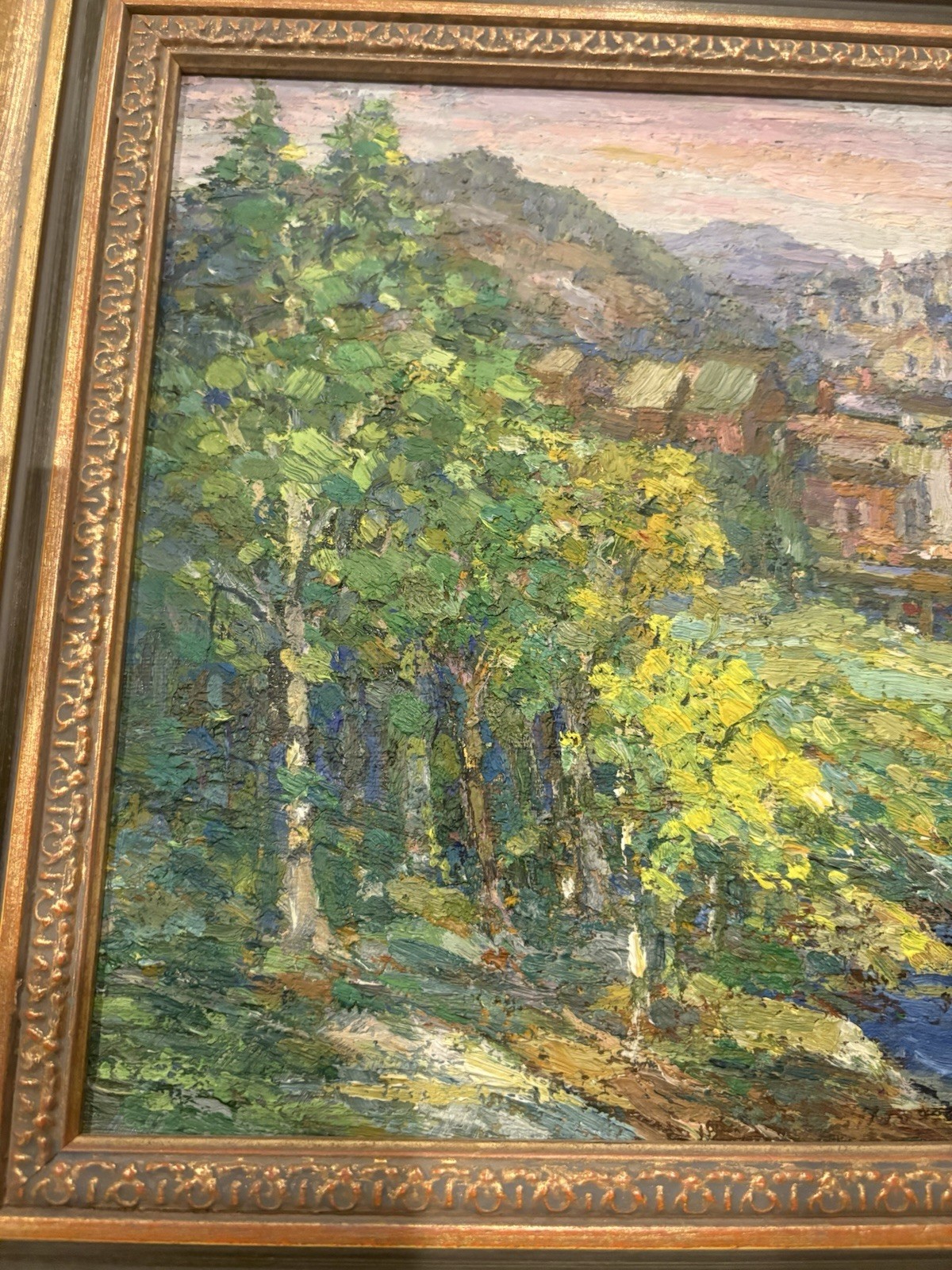 Peter Bela Mayer Oil On Canvas Board Landscape Painting “Afternoon”