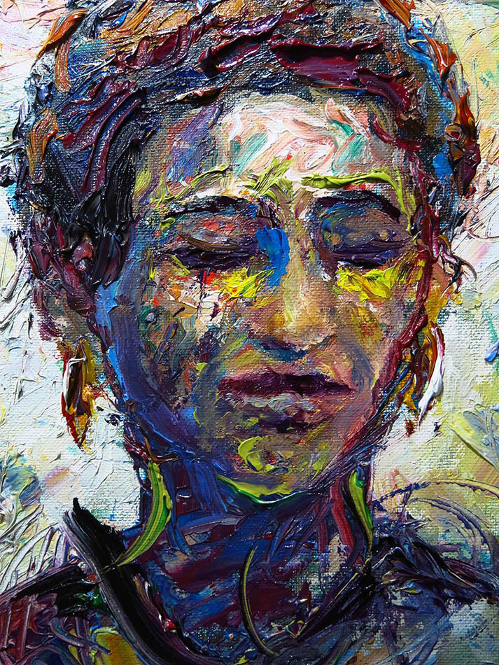 OIL PAINTING█OUTSIDER IMPRESSIONISt ART█SIGNED ABSTRACT█ORIGINAL █PORTRAIT DECO