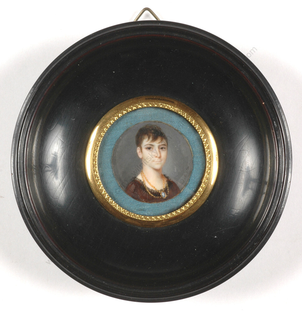 Jacques Delaplace (1767- after 1831) «Portrait of a Girl», Miniature, ca.1800