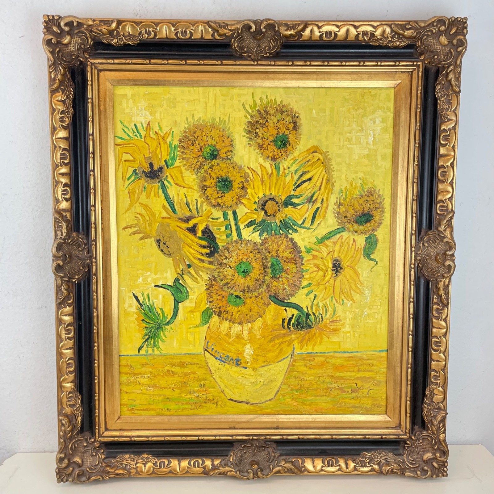 Van Gogh Sunflowers Reproduction Textured Oil Painting