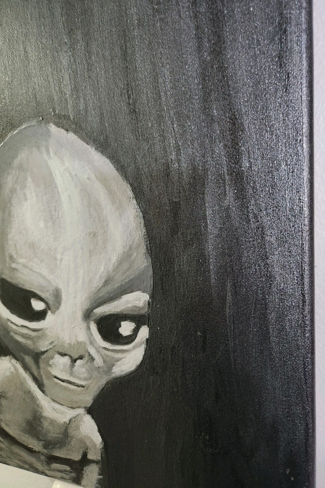 Original Alien Painting 11×14 Canvas Alien Unframed Sci-Fi Expressionist Art