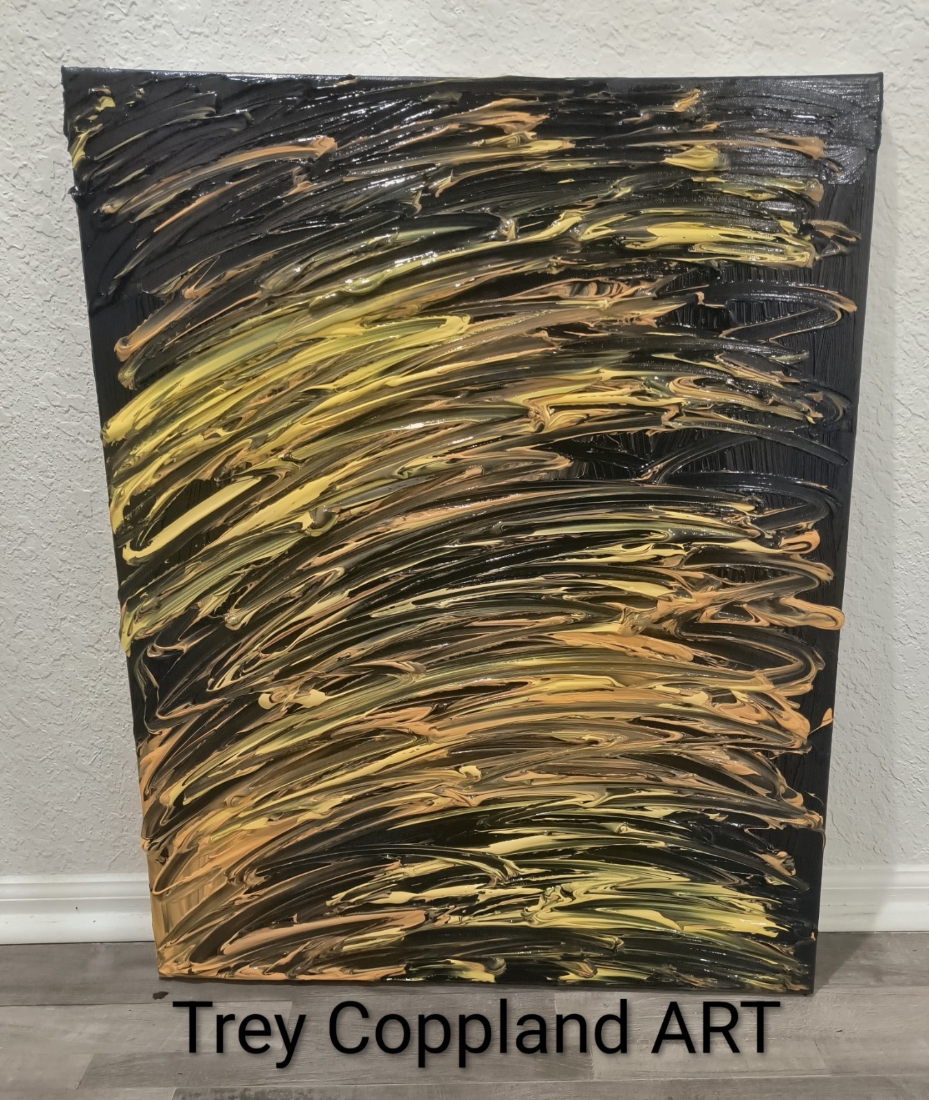 Trey Coppland, Delight Abstract Acrylic Painting, 24×30 in, 2026 Signed